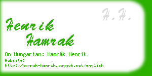 henrik hamrak business card
