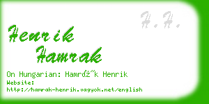 henrik hamrak business card